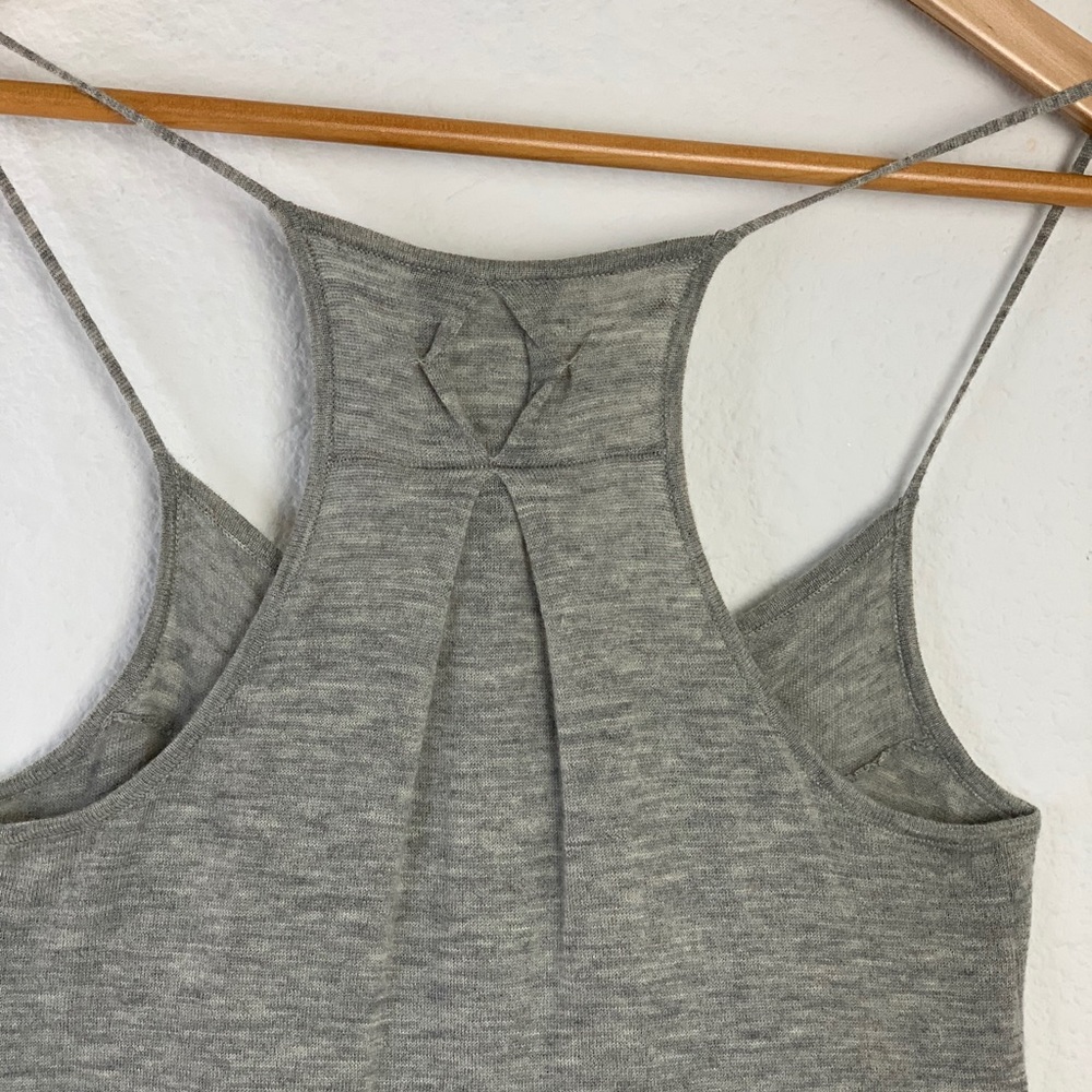 7 For All Mankind Gray Cashmere Tank Top Sz S - Picture 8 of 11